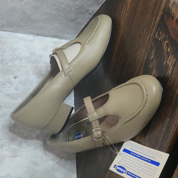 Dr. Scholl's Shoes Dr Scholls Tan Leather Orthopedic Chunky Heel Mary Jane Womens M Poshmark
